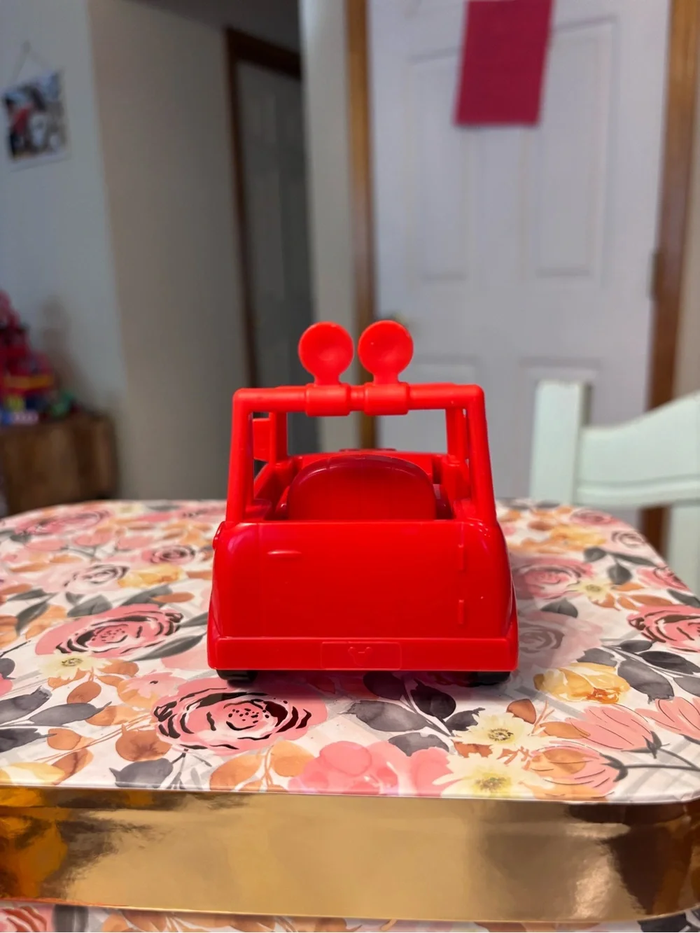 Plastic Disney Red Jeep Toy Car Mickey Mouse Kids Toddlers Play Vehicle